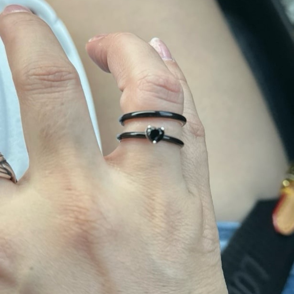 Pandora ME black chakra ring set